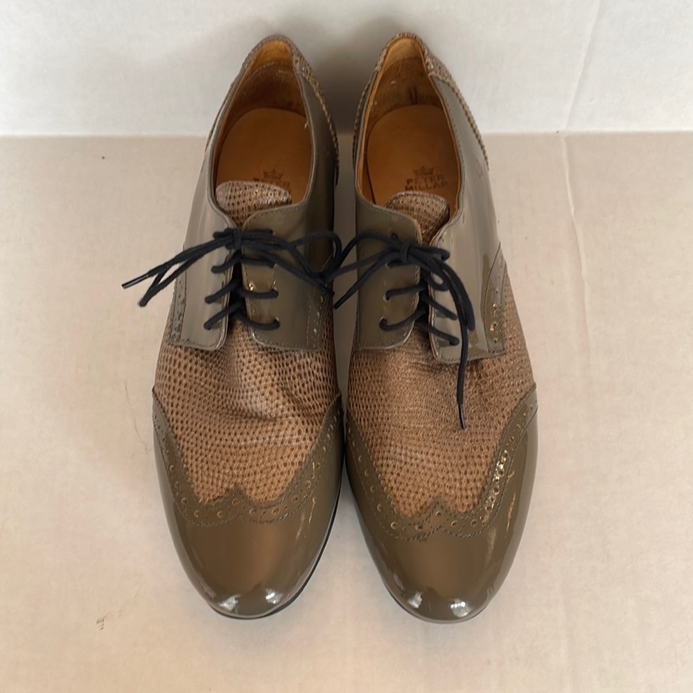 PETER Millar Golf Shoes sz 9 M taupe animal skin